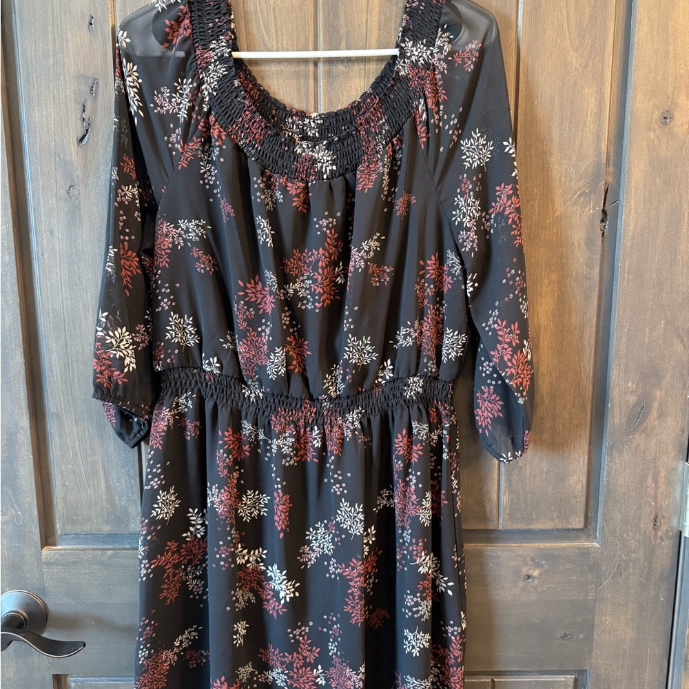 Maurices Black Floral Dress